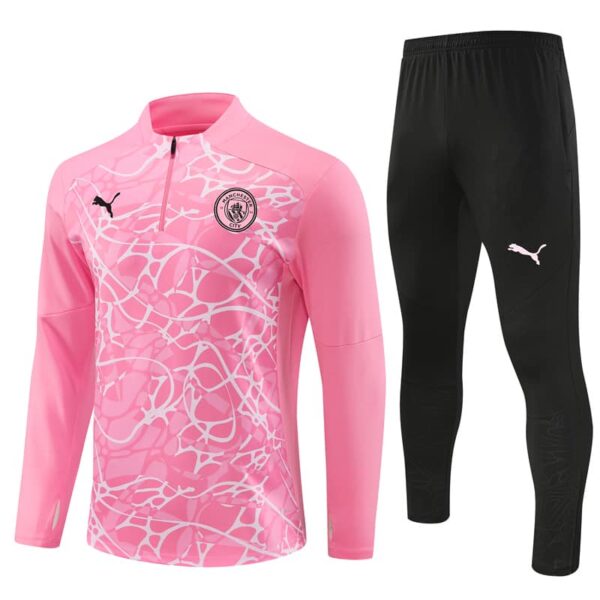 Manchester City 2024-25 Pink (Camo Edition) Half Zip Long Sleeve Training Kit