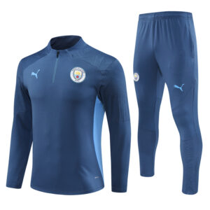 Manchester City 2024-25 Royal Blue Half Zip Long Sleeve Training Kit