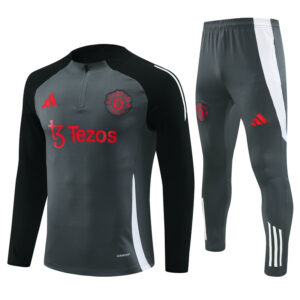 Manchester United 2024-25 Dark Grey Half Zip Long Sleeve Training Kit