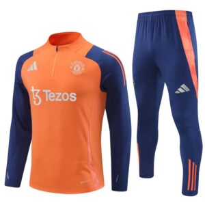 Manchester United 2024-25 Orange Half Zip Long Sleeve Training Kit