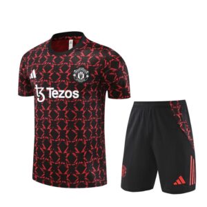 Manchester United 2024-25 Red Black (Camo Edition) Short Sleeve Training Kit