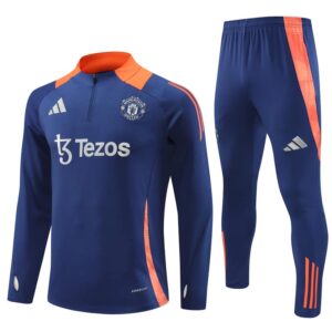 Manchester United 2024-25 Royal Blue Half Zip Long Sleeve Training Kit