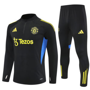 Manchester United 2025-26 Black Half Zip Long Sleeve Training Kit