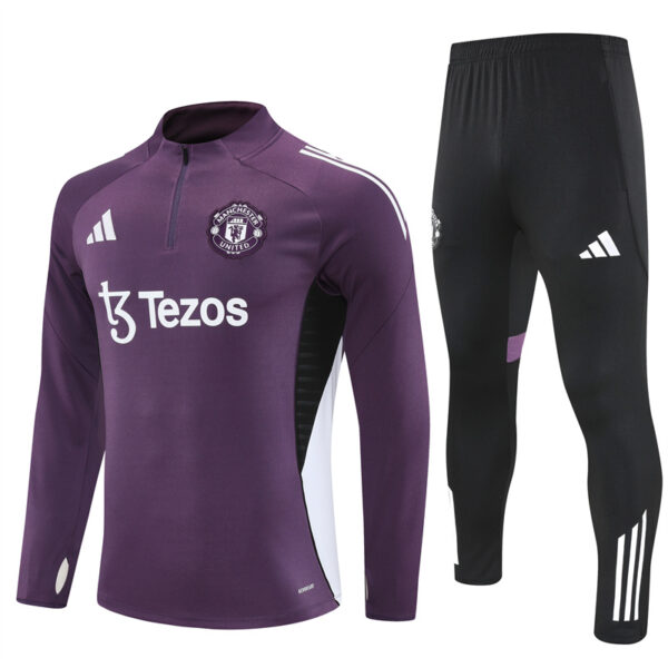 Manchester United 2025-26 Purple Half Zip Long Sleeve Training Kit