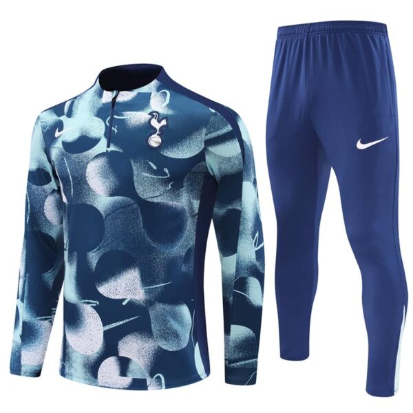 Tottenham Hotspur 2024-25 Royal Blue (Camo Edition) Half Zip Long Sleeve Training Kit