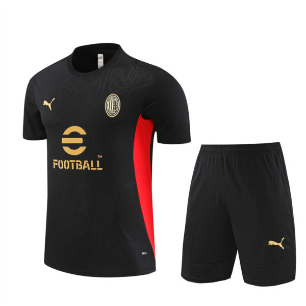 AC Milan 2024-25 Black Short Sleeve Training Kit