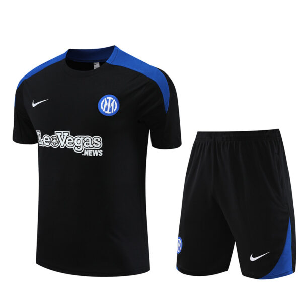 Inter Milan 2024-25 Black Short Sleeve Training Kit