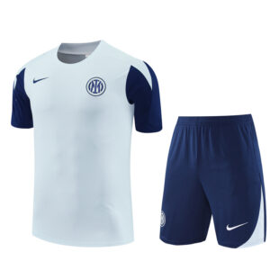 Inter Milan 2025-26 Light Grey Short Sleeve Training Kit