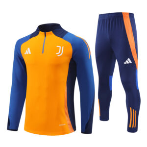 Juventus 2024-25 Orange Yellow Half Zip Long Sleeve Training Kit