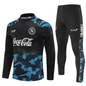 Napoli 2024-25 Black Half Zip Long Sleeve Training Kit