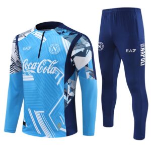Napoli 2024-25 Light Blue Half Zip Long Sleeve Training Kit