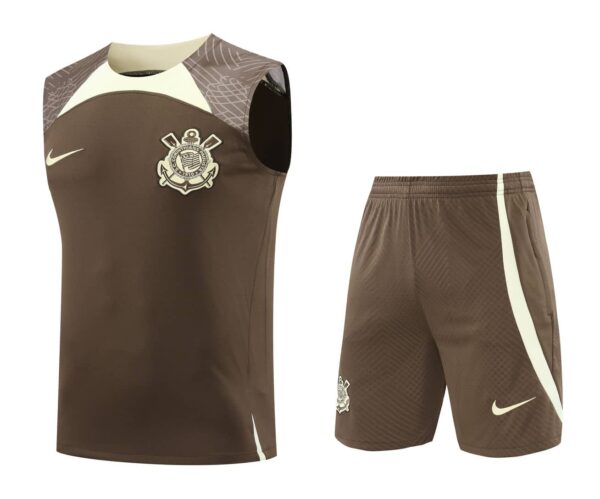 Corinthians 2024-25 Brown Cream Vest Training Kit