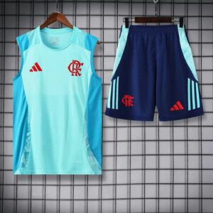 Flamengo 2025-26 Light Blue Vest Training Kit