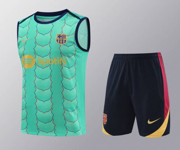 Barcelona 2024-25 Green Scales Vest Training Kit