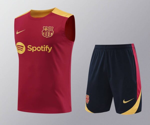 Barcelona 2024-25 Red and Yellow Vest Training Kit