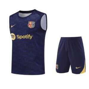 Barcelona 2025-26 Dark Blue with Gold Vest Training Kit