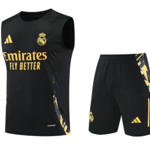 Real Madrid 2024-25 Black Yellow Vest Training Kit