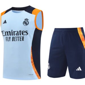 Real Madrid 2024-25 Light Blue Vest Training Kit