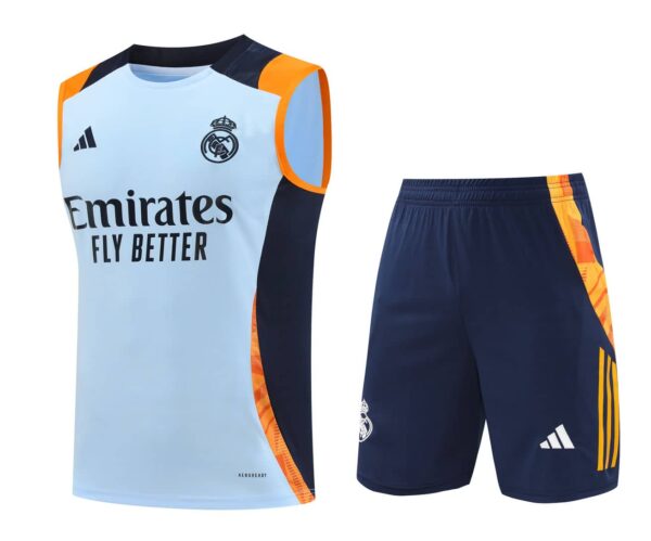 Real Madrid 2024-25 Light Blue Vest Training Kit