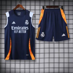 Real Madrid 2024-25 Navy Orange Vest Training Kit