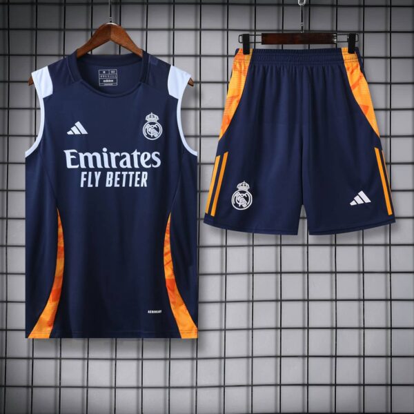 Real Madrid 2024-25 Navy Orange Vest Training Kit