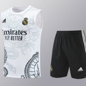 Real Madrid 2024-25 White Dragon Vest Training Kit