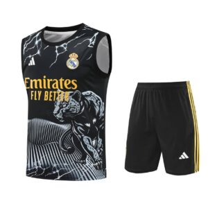 Real Madrid 2024-25 White Panther Vest Training Kit