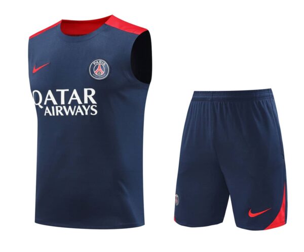 PSG 2024-25 Navy Red Vest Training Kit