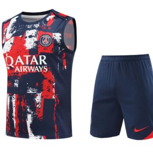 PSG 2024-25 Navy Red White (Brush Edition) Vest Training Kit