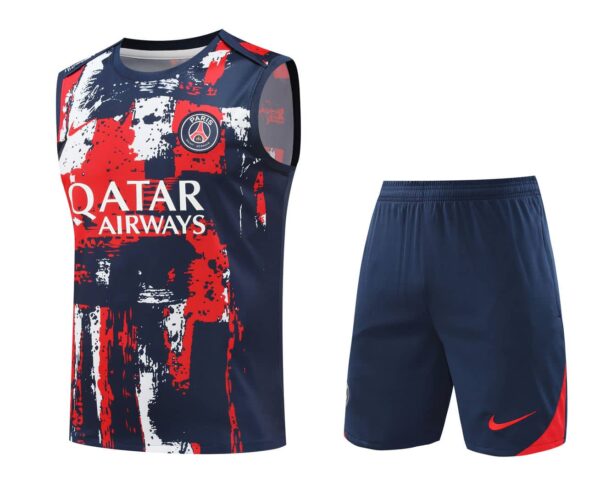 PSG 2024-25 Navy Red White (Brush Edition) Vest Training Kit