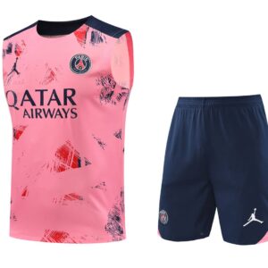 PSG Jordan 2024-25 Pink Navy (Pattern Edition) Vest Training Kit