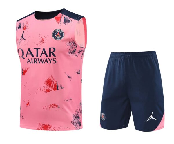 PSG Jordan 2024-25 Pink Navy (Pattern Edition) Vest Training Kit