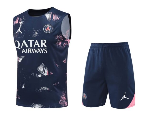 PSG Jordan 2024-25 Navy Pink (Pattern Edition) Vest Training Kit