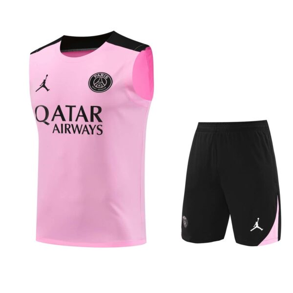 PSG Jordan 2024-25 Pink Black Vest Training Kit