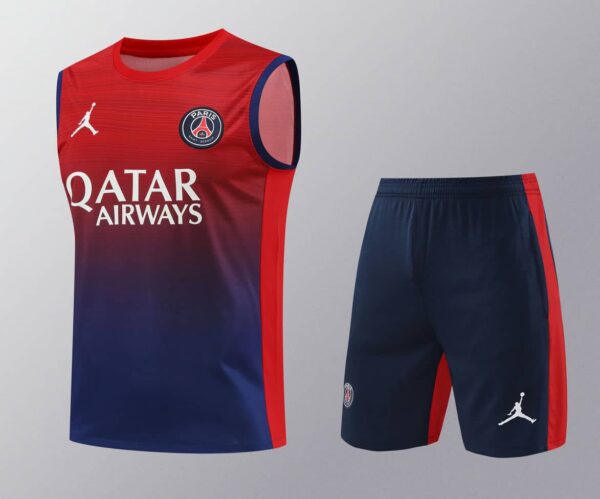 PSG Jordan 2024-25 Red Navy (Gradient Edition) Vest Training Kit