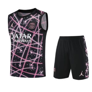 PSG Jordan 2025-26 Black Pink (Laser Grid Edition) Vest Training Kit