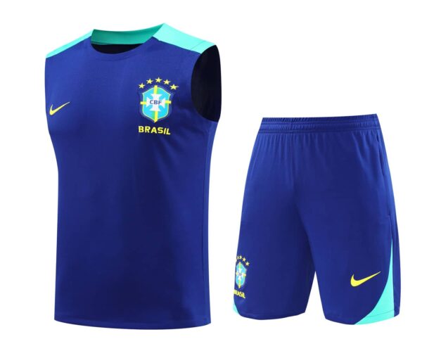 Brazil 2024-25 Blue and Green Vest Training Kit