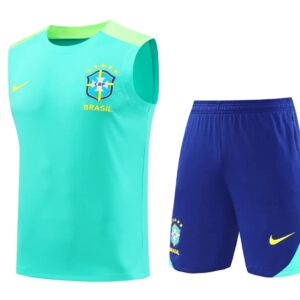 Brazil 2024-25 Cyan and Blue Vest Training Kit