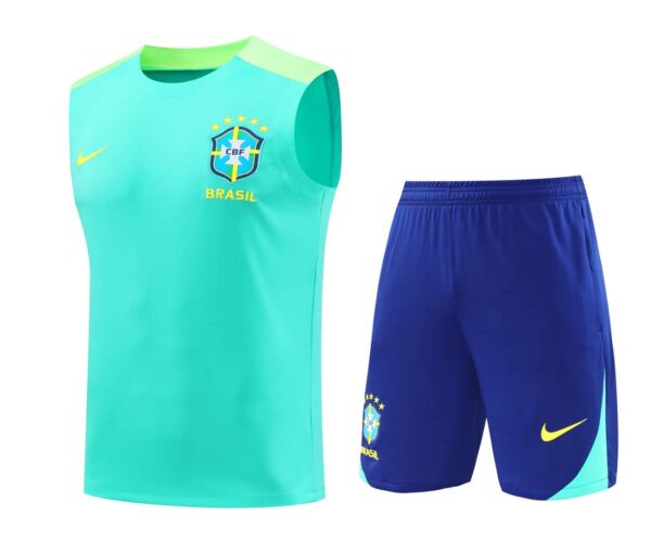 Brazil 2024-25 Cyan and Blue Vest Training Kit