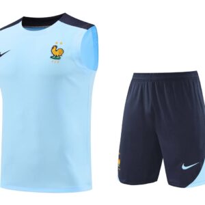 France 2025-26 Light Blue and Black Vest Training Kit