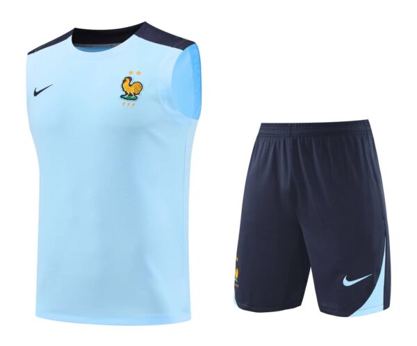 France 2025-26 Light Blue and Black Vest Training Kit