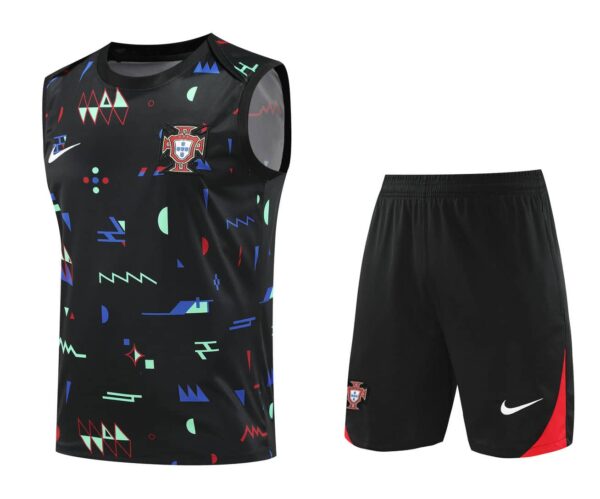Portugal 2024-25 Abstract Black Vest Training Kit