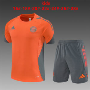 Bayern Munich 2025-26 Orange Short Sleeve Kids Training Kit