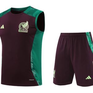 Mexico 2025-26 Maroon Green Vest Training Kit