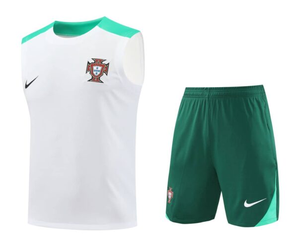 Portugal 2024-25 White & Green Vest Training Kit