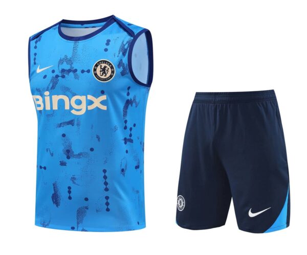 Chelsea 2024-25 Sky Blue Pattern Vest Training Kit