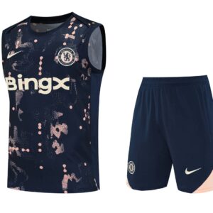 Chelsea 2025-26 Navy Pink Dot Vest Training Kit