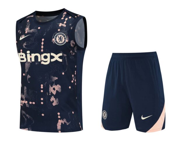 Chelsea 2025-26 Navy Pink Dot Vest Training Kit