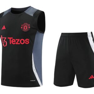 Manchester United 2024-25 Black Red Vest Training Kit