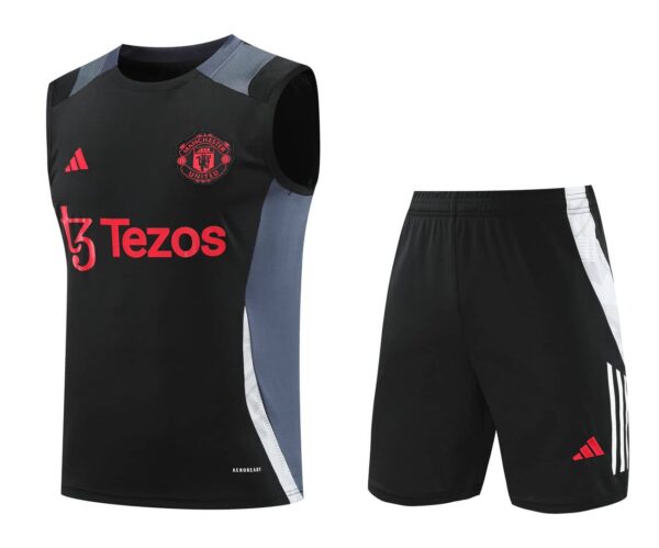 Manchester United 2024-25 Black Red Vest Training Kit